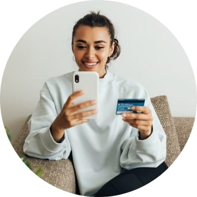 Woman smiling