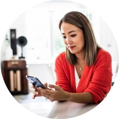 Woman on her phone