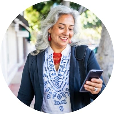 Woman smiling