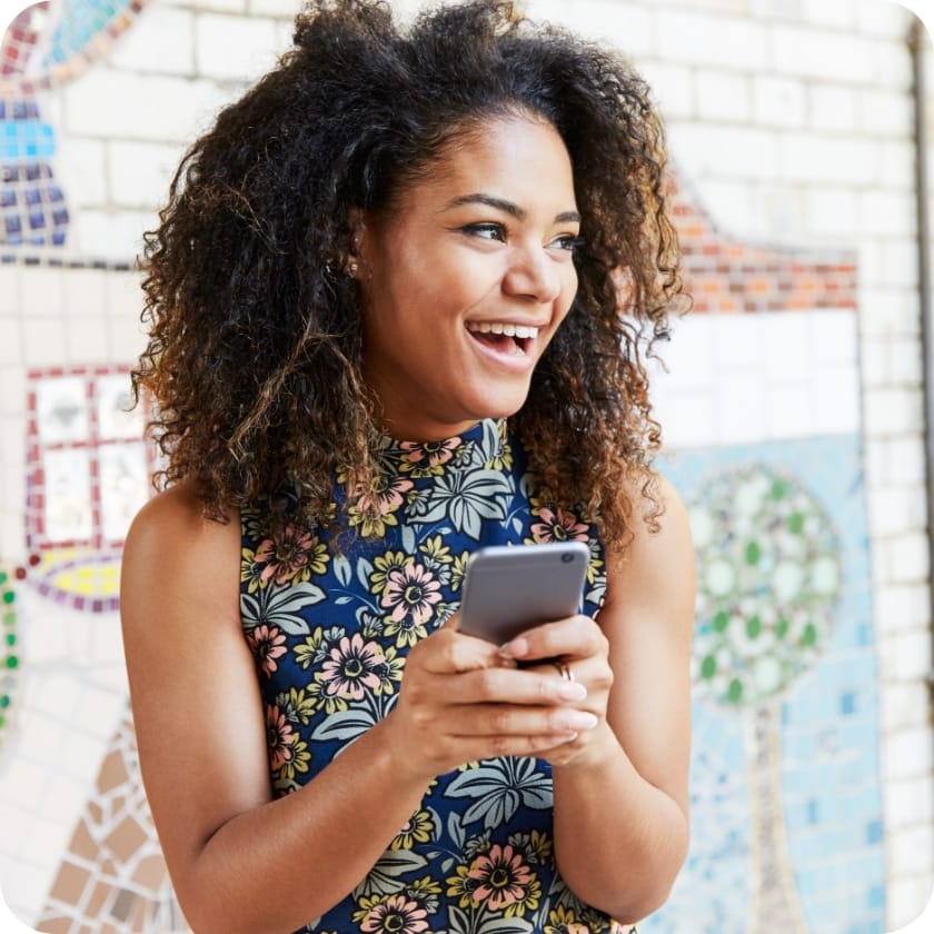 Woman smiling