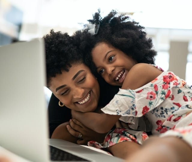 Woman and her daughter